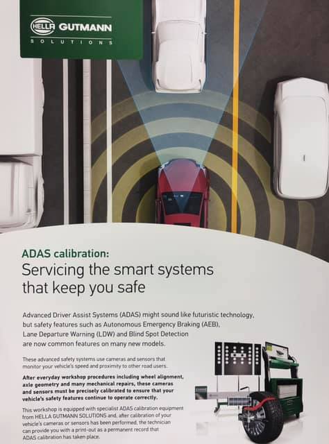ADAS calibration equipment at Burton Windscreens