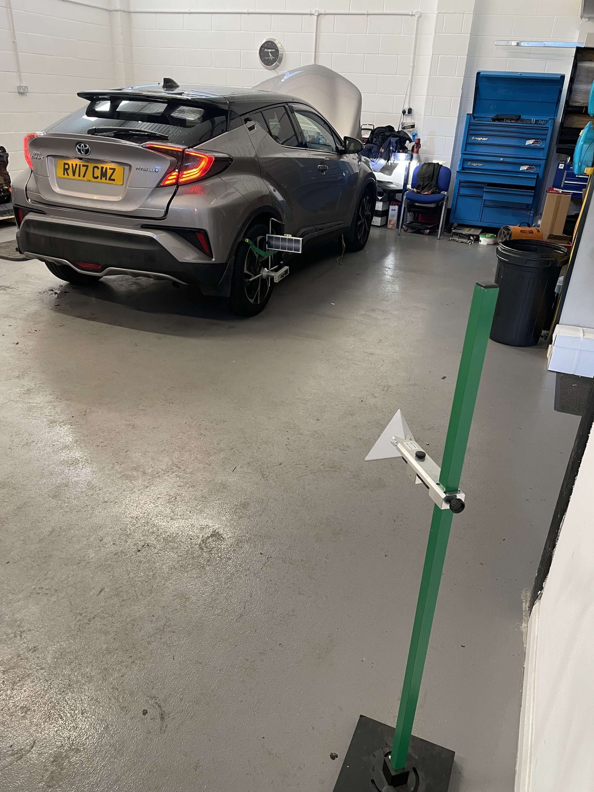 ADAS calibration work in the Burton Windscreens workshop