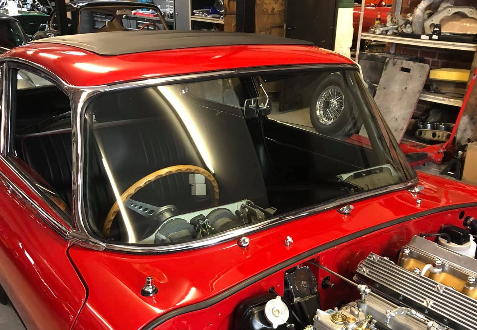 Classic car windscreen work at Burton Windscreens